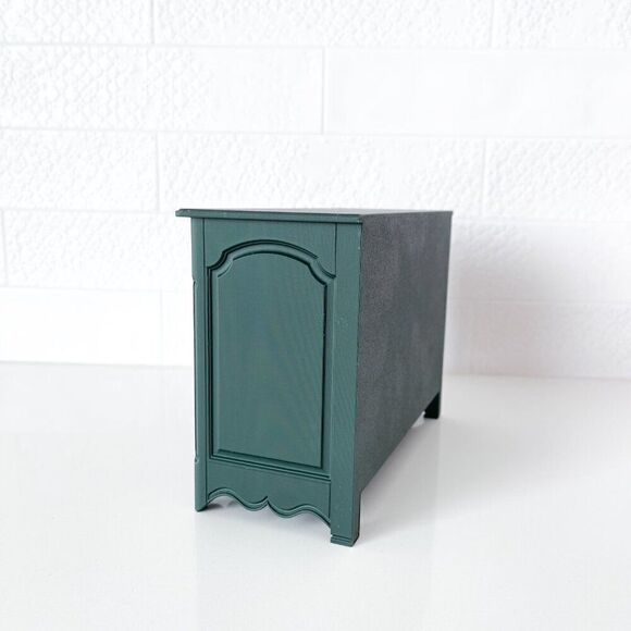 Barbie Miniature Dollhouse Green French Cabinet Sideboard 1:6 Scale 3D Printed - Picture 2 of 4